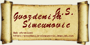 Gvozdenija Simeunović vizit kartica